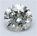 Natural Diamond 2.01 Carats, Round with Excellent Cut, I Color, SI2 Clarity and Certified by GIA