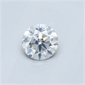 Natural Diamond 0.40 Carats, Round with Good Cut, F Color, I1 Clarity and Certified by GIA