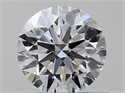 Natural Diamond 0.43 Carats, Round with Excellent Cut, F Color, VVS2 Clarity and Certified by GIA