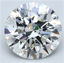 Natural Diamond 3.05 Carats, Round with Excellent Cut, H Color, SI1 Clarity and Certified by GIA