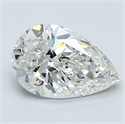 Natural Diamond 1.21 Carats, Pear with  Cut, I Color, VS1 Clarity and Certified by GIA