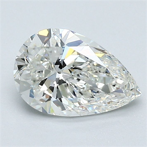 Picture of Natural Diamond 1.21 Carats, Pear with  Cut, I Color, VS1 Clarity and Certified by GIA