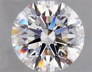 Picture of Natural Diamond 1.53 Carats, Round with Excellent Cut, F Color, VVS2 Clarity and Certified by GIA