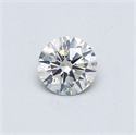 Natural Diamond 0.40 Carats, Round with Excellent Cut, H Color, SI2 Clarity and Certified by GIA