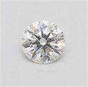 Natural Diamond 0.43 Carats, Round with Excellent Cut, H Color, SI2 Clarity and Certified by IGI