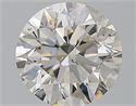 Natural Diamond 2.50 Carats, Round with Excellent Cut, I Color, SI1 Clarity and Certified by GIA