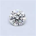 Natural Diamond 0.42 Carats, Round with Very Good Cut, G Color, SI1 Clarity and Certified by GIA