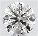 Natural Diamond 5.04 Carats, Round with Excellent Cut, G Color, I1 Clarity and Certified by IGI