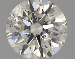 Picture of Natural Diamond 0.57 Carats, Round with Excellent Cut, I Color, SI2 Clarity and Certified by IGI