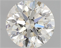 Natural Diamond 0.50 Carats, Round with Excellent Cut, J Color, VS2 Clarity and Certified by GIA