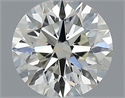 Natural Diamond 0.53 Carats, Round with Very Good Cut, I Color, VVS2 Clarity and Certified by IGI