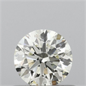 Natural Diamond 0.45 Carats, Round with Excellent Cut, J Color, VVS2 Clarity and Certified by IGI