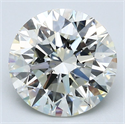 Natural Diamond 3.52 Carats, Round with Excellent Cut, K Color, VS1 Clarity and Certified by GIA