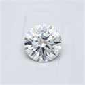 Natural Diamond 0.42 Carats, Round with Excellent Cut, F Color, I1 Clarity and Certified by GIA