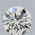 Natural Diamond 0.57 Carats, Round with Excellent Cut, J Color, SI1 Clarity and Certified by GIA