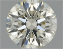 Natural Diamond 0.61 Carats, Round with Excellent Cut, J Color, VS2 Clarity and Certified by IGI