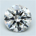 Natural Diamond 2.50 Carats, Round with Excellent Cut, H Color, SI2 Clarity and Certified by GIA