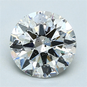 Picture of Natural Diamond 2.50 Carats, Round with Excellent Cut, H Color, SI2 Clarity and Certified by GIA