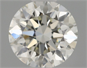 Natural Diamond 0.53 Carats, Round with Excellent Cut, H Color, SI1 Clarity and Certified by IGI