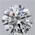 Natural Diamond 1.80 Carats, Round with Excellent Cut, H Color, SI1 Clarity and Certified by GIA