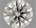 Natural Diamond 0.59 Carats, Round with Excellent Cut, H Color, SI1 Clarity and Certified by IGI