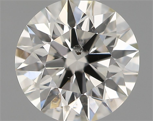 Picture of Natural Diamond 0.59 Carats, Round with Excellent Cut, H Color, SI1 Clarity and Certified by IGI