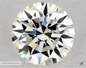 Picture of Natural Diamond 0.52 Carats, Round with Excellent Cut, K Color, VVS2 Clarity and Certified by GIA