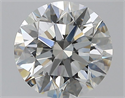 Natural Diamond 2.50 Carats, Round with Excellent Cut, H Color, SI1 Clarity and Certified by GIA