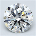 Natural Diamond 3.75 Carats, Round with Excellent Cut, G Color, VS2 Clarity and Certified by GIA