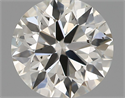 Natural Diamond 0.58 Carats, Round with Excellent Cut, H Color, SI1 Clarity and Certified by IGI