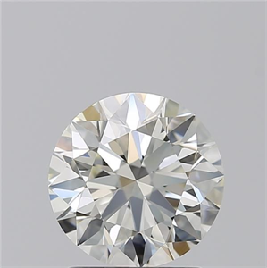 Picture of Natural Diamond 1.80 Carats, Round with Excellent Cut, J Color, VVS1 Clarity and Certified by GIA