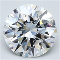 Natural Diamond 2.33 Carats, Round with Excellent Cut, D Color, VVS2 Clarity and Certified by GIA