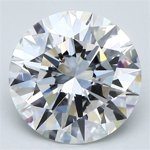 Picture of Natural Diamond 2.33 Carats, Round with Excellent Cut, D Color, VVS2 Clarity and Certified by GIA