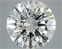 Natural Diamond 5.03 Carats, Round with Excellent Cut, G Color, VS2 Clarity and Certified by GIA