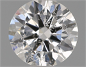 Natural Diamond 0.51 Carats, Round with Excellent Cut, D Color, I1 Clarity and Certified by IGI