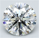 Natural Diamond 4.01 Carats, Round with Excellent Cut, G Color, SI2 Clarity and Certified by GIA