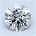 Natural Diamond 2.01 Carats, Round with Excellent Cut, H Color, VS2 Clarity and Certified by GIA