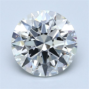 Picture of Natural Diamond 2.01 Carats, Round with Excellent Cut, H Color, VS2 Clarity and Certified by GIA