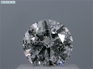 Picture of Natural Diamond 0.47 Carats, Round with Very Good Cut, H Color, I1 Clarity and Certified by IGI