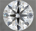 Natural Diamond 2.90 Carats, Round with Excellent Cut, H Color, VVS2 Clarity and Certified by IGI