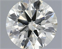 Natural Diamond 0.43 Carats, Round with Excellent Cut, J Color, SI1 Clarity and Certified by IGI