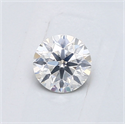 Natural Diamond 0.53 Carats, Round with Very Good Cut, G Color, I1 Clarity and Certified by GIA