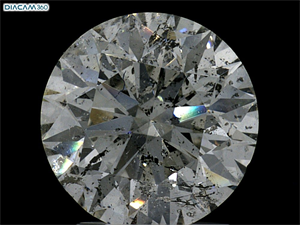 Picture of Natural Diamond 2.50 Carats, Round with Excellent Cut, J Color, I1 Clarity and Certified by GIA