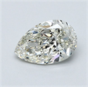 Natural Diamond 1.00 Carats, Pear with  Cut, J Color, VVS2 Clarity and Certified by GIA