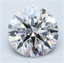 Natural Diamond 1.90 Carats, Round with Excellent Cut, H Color, SI1 Clarity and Certified by GIA