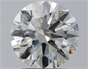 Natural Diamond 2.21 Carats, Round with Excellent Cut, H Color, SI1 Clarity and Certified by GIA