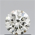 Natural Diamond 0.63 Carats, Round with Excellent Cut, K Color, VVS2 Clarity and Certified by IGI