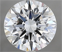 Natural Diamond 2.01 Carats, Round with Excellent Cut, G Color, IF Clarity and Certified by GIA