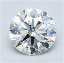 Natural Diamond 1.73 Carats, Round with Excellent Cut, F Color, VVS2 Clarity and Certified by GIA