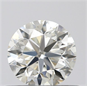 Natural Diamond 0.50 Carats, Round with Very Good Cut, K Color, IF Clarity and Certified by GIA